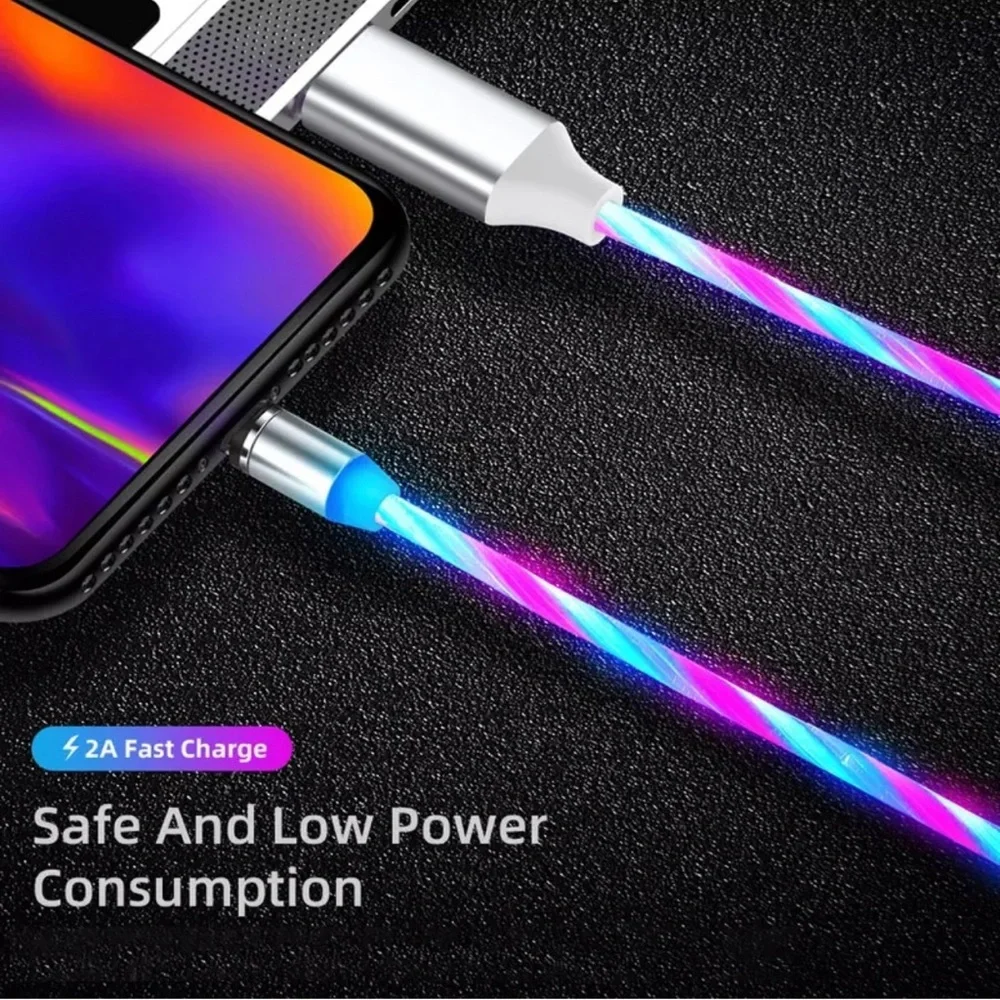 3 in 1 luminous magnetic charging cable